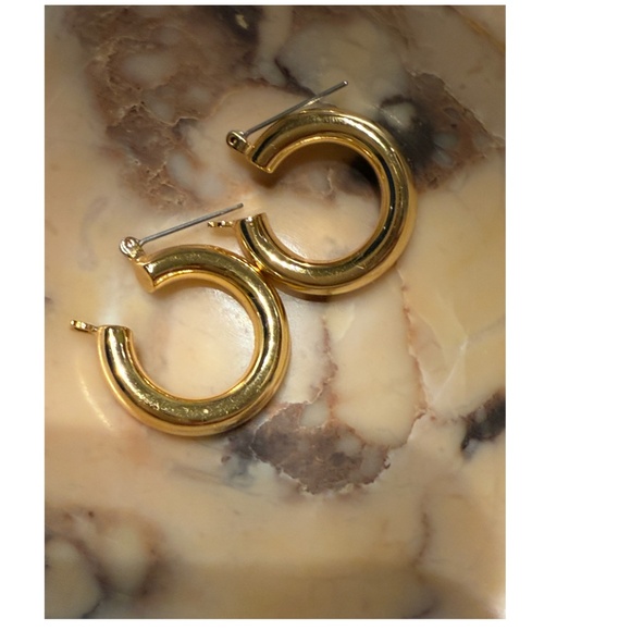 Luv AJ - Baby Amalfi Tube Hoops - Gold - Super Lightweight - Never Worn - Picture 10 of 15